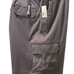 Cargo Shorts 46W Classic Fit . Big Man, Gray Smoke. Inseam 11 inches NWT